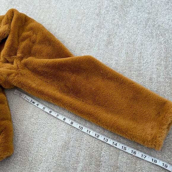 H&M Divided Cardigan Faux Fur Coat Jacket L - Picture 7 of 9